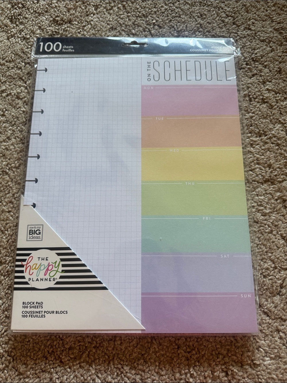 The Happy Planner Pastel Weekly Block Pad - Big Happy Planner